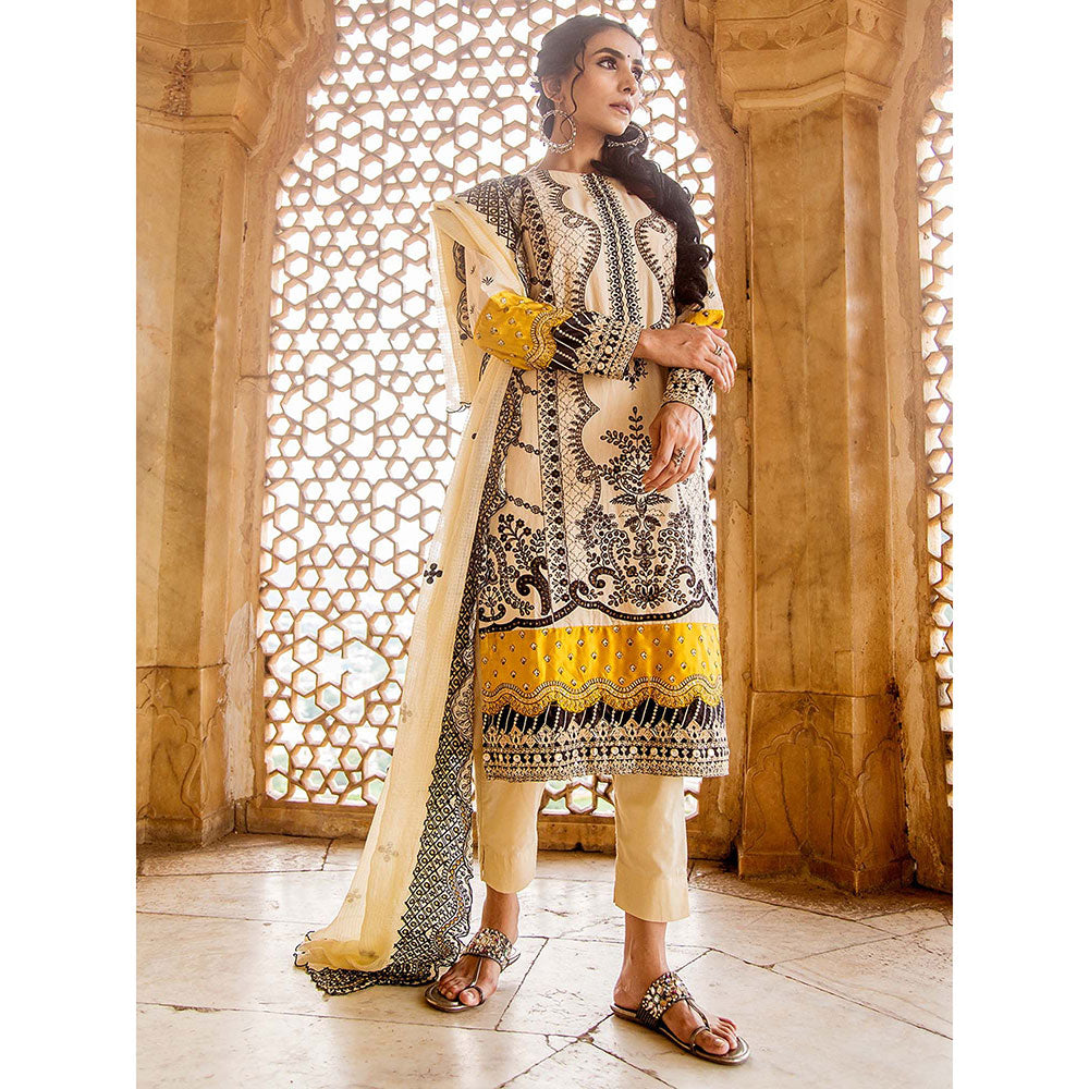 Gulabo Jaipur Norin Black Kurta (Set of 4)