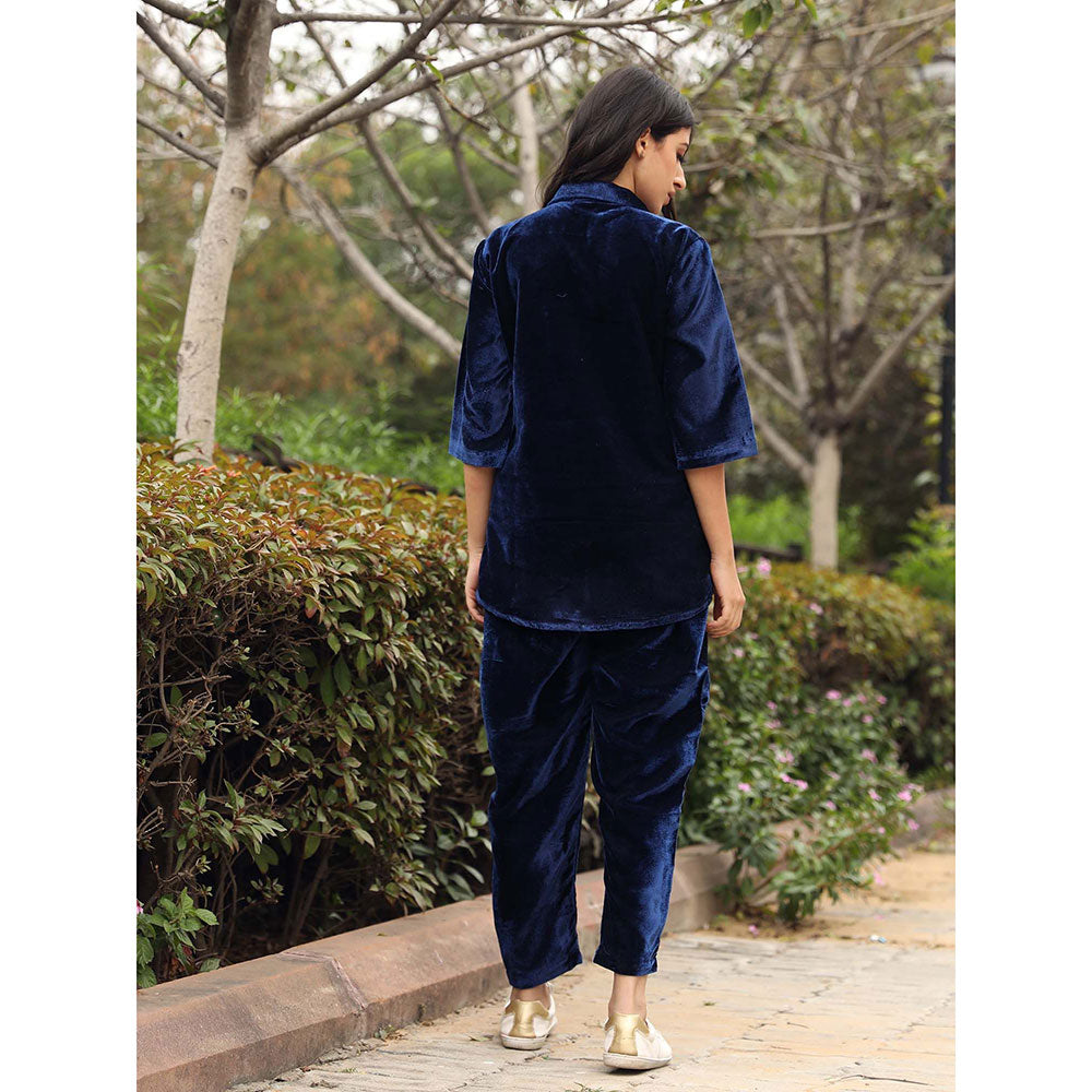 Gulabo Jaipur Fulki Blue Pant (Set of 2)