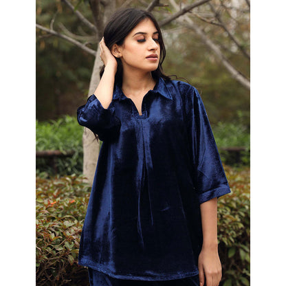Gulabo Jaipur Fulki Blue Pant (Set of 2)