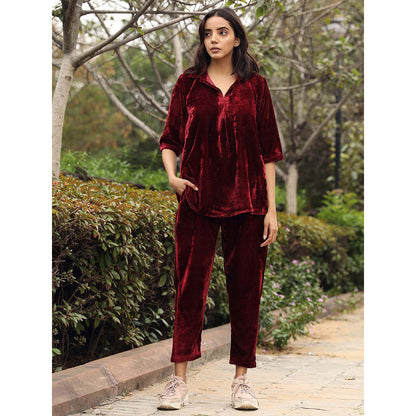 Gulabo Jaipur Fulki Red Pant (Set of 2)