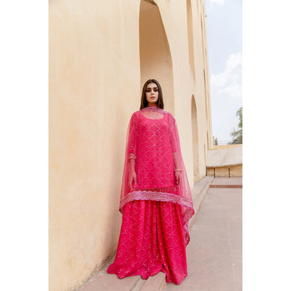 Gulabo Jaipur Glory Pink Sharara (Set of 3)