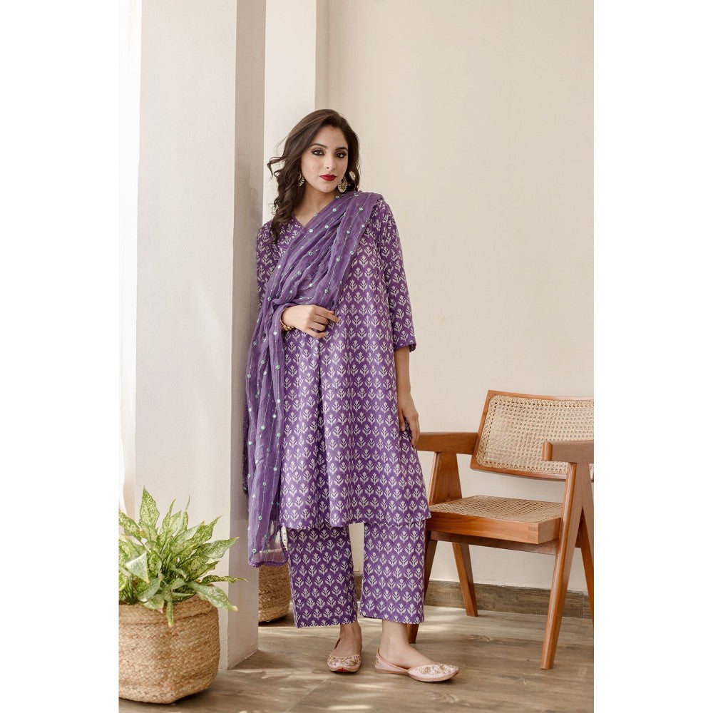 Gulabo Jaipur Anjuli Purple Straight (Set of 3)
