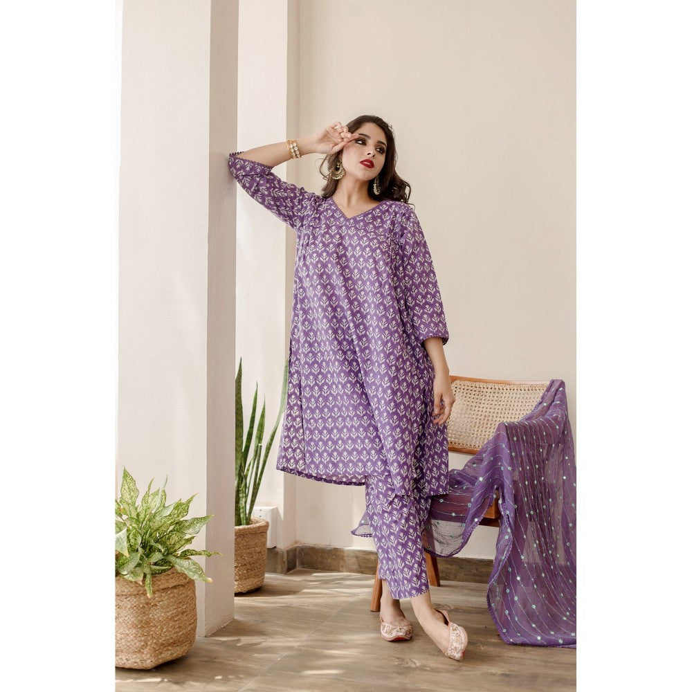 Gulabo Jaipur Anjuli Purple Straight (Set of 3)