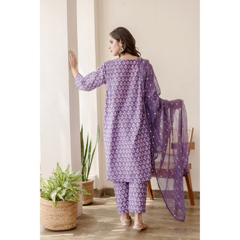 Gulabo Jaipur Anjuli Purple Straight (Set of 3)