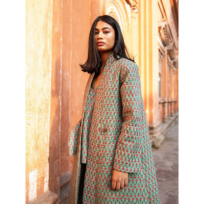 Gulabo Jaipur Kafia Green Co-ord (Set of 3)
