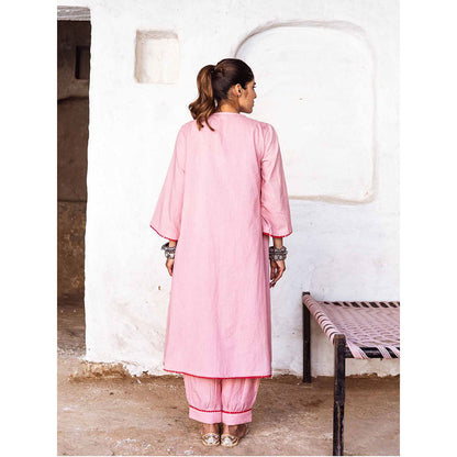 Gulabo Jaipur Arzu Peach Kurta (Set of 2)