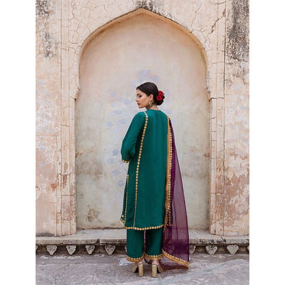 Gulabo Jaipur Roop Green Kurta (Set of 3)