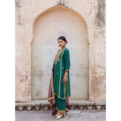 Gulabo Jaipur Roop Green Kurta (Set of 3)