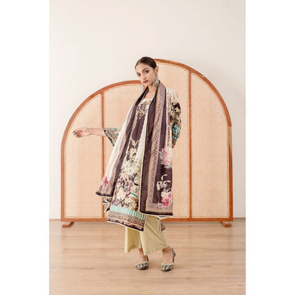 Gulabo Jaipur Zara Cream Straight Kurta with Pant  (Set of 3)