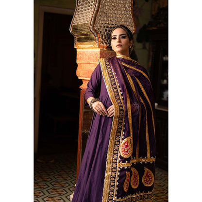 Gulabo Jaipur Shri Purple Anarkali (Set of 3)