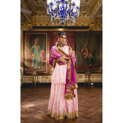 Gulabo Jaipur Imama Pink Sharara (Set of 3)