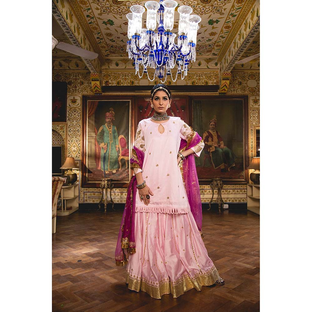 Gulabo Jaipur Imama Pink Sharara (Set of 3)