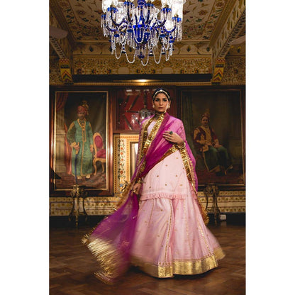 Gulabo Jaipur Imama Pink Sharara (Set of 3)