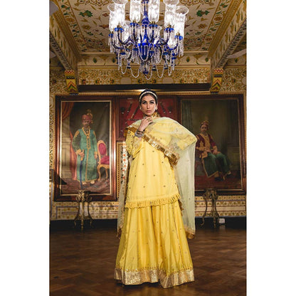 Gulabo Jaipur Imama Yellow Sharara (Set of 3)