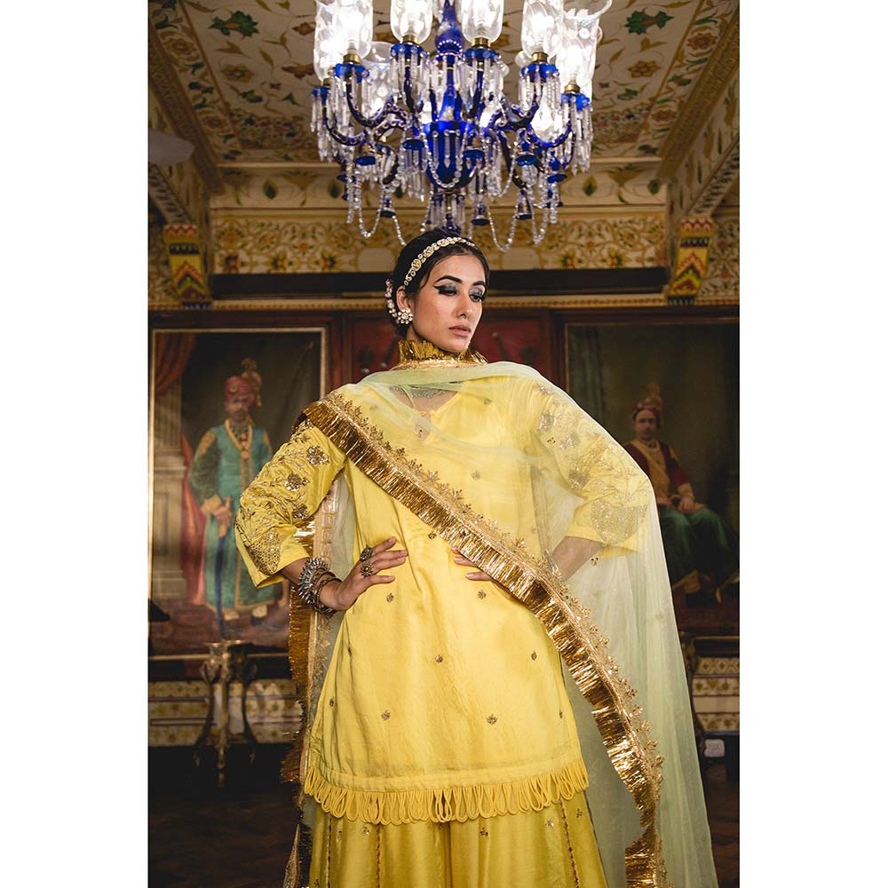 Gulabo Jaipur Imama Yellow Sharara (Set of 3)