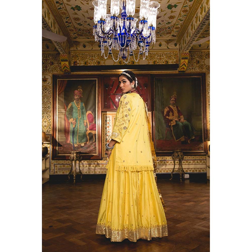 Gulabo Jaipur Imama Yellow Sharara (Set of 3)