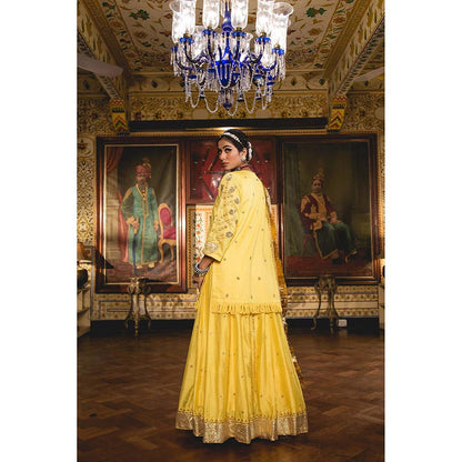 Gulabo Jaipur Imama Yellow Sharara (Set of 3)