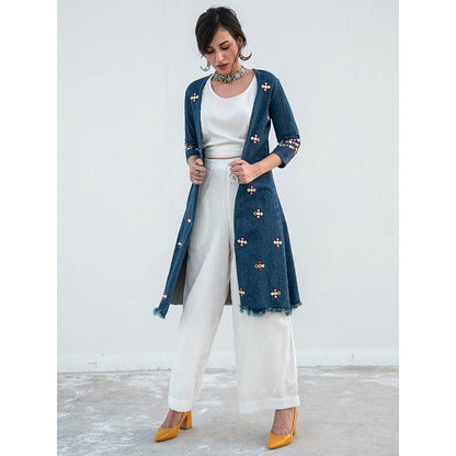 Gulaal Blue Embroidered Jacket