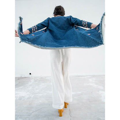 Gulaal Blue Embroidered Jacket