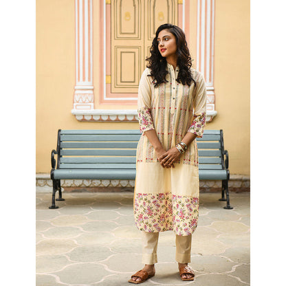 Gulaal Gardenia Kurta Pants Set (Set of 3)