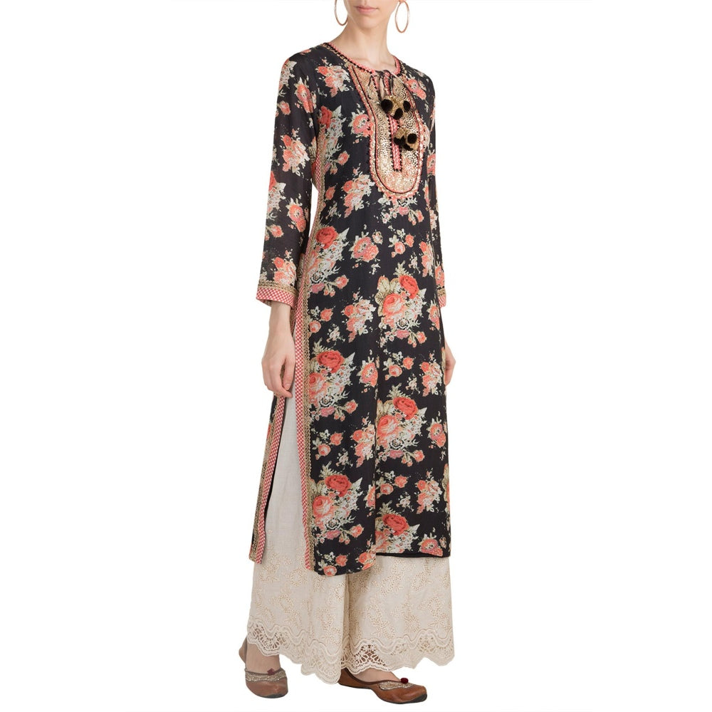 Gopi vaid Black Embellished Tunic