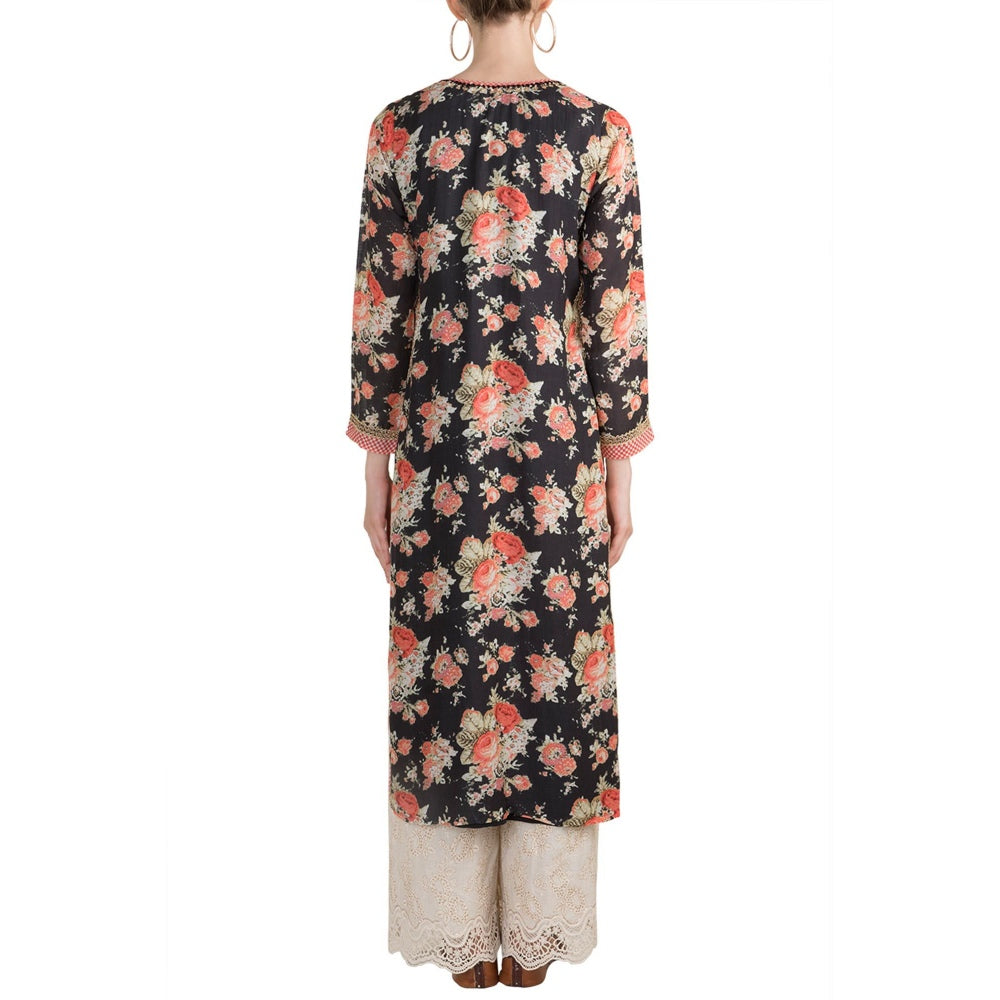 Gopi vaid Black Embellished Tunic