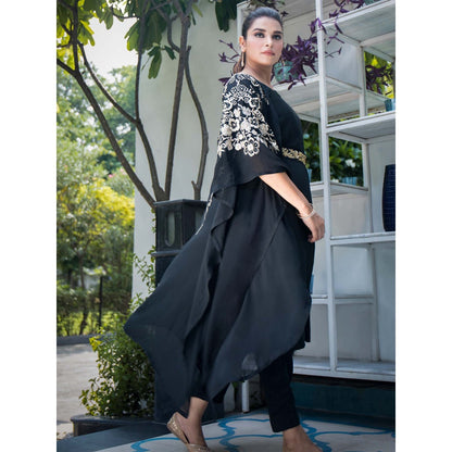 House Of Muher Fiza Black Kurta Set (Set of 4)