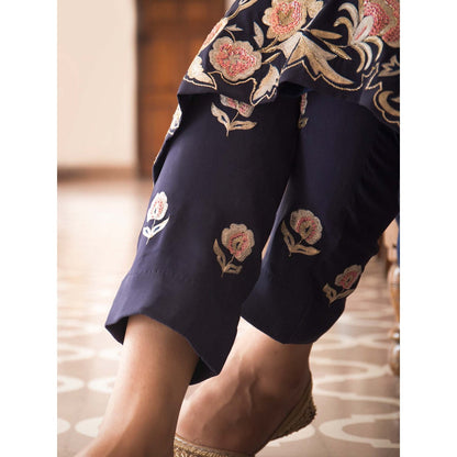 House Of Muher Zoya Navy Blue Suit Set (Set of 3)