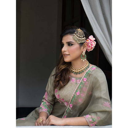 House Of Muher Alayna Olive Suit Set (Set of 3)