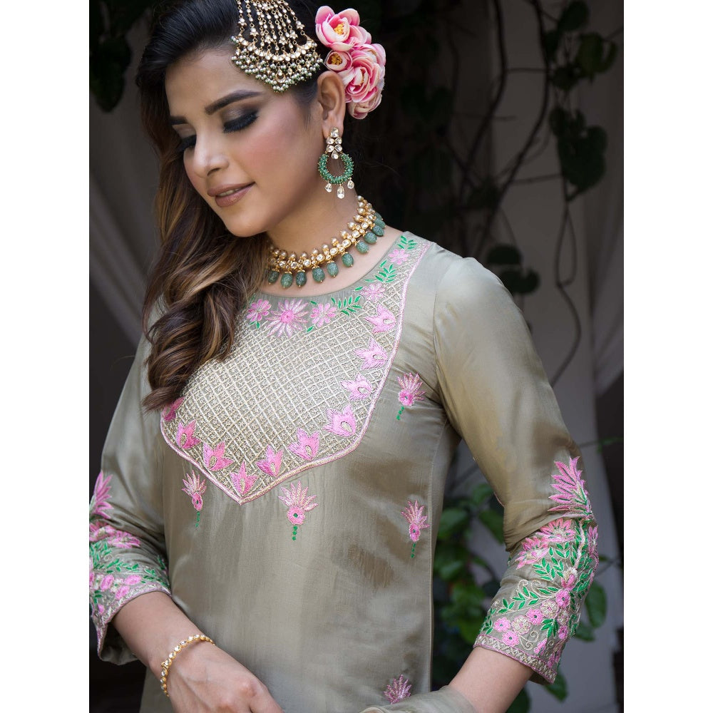 House Of Muher Alayna Olive Suit Set (Set of 3)