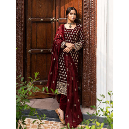 House Of Muher Elana Red Suit Set (Set of 3)
