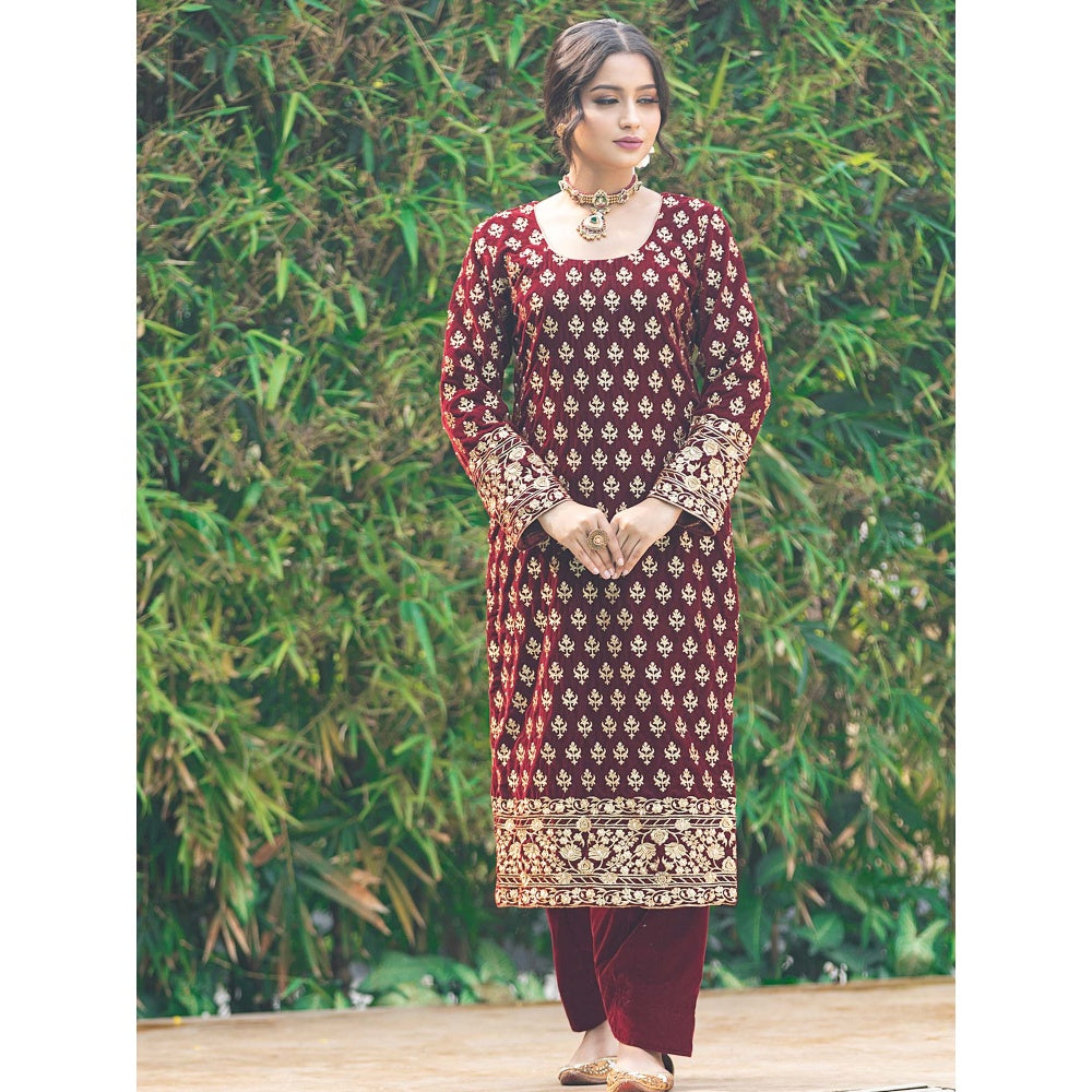 House Of Muher Elana Red Suit Set (Set of 3)