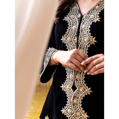 House Of Muher Shereen Black Jacket Set (Set of 2)
