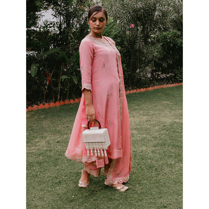 House Of Muher Anaya Pink Suit Set (Set of 3)