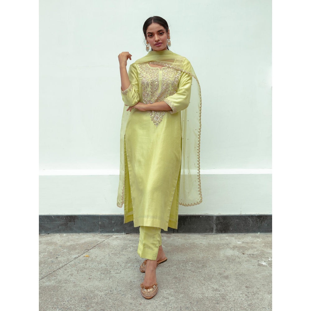 House Of Muher Amora Green Suit Set (Set of 3)