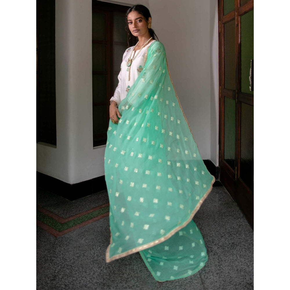House Of Muher Zubina Off White Suit Set (Set of 3)