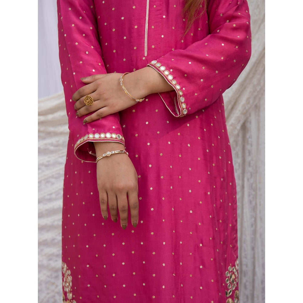 House Of Muher Gulaab Pink Suit Set (Set of 3)