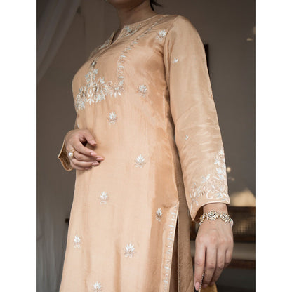 House Of Muher Mirha Beige Kurta Set