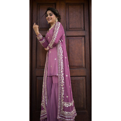 House Of Muher Sahiba Lavender Kurta Set