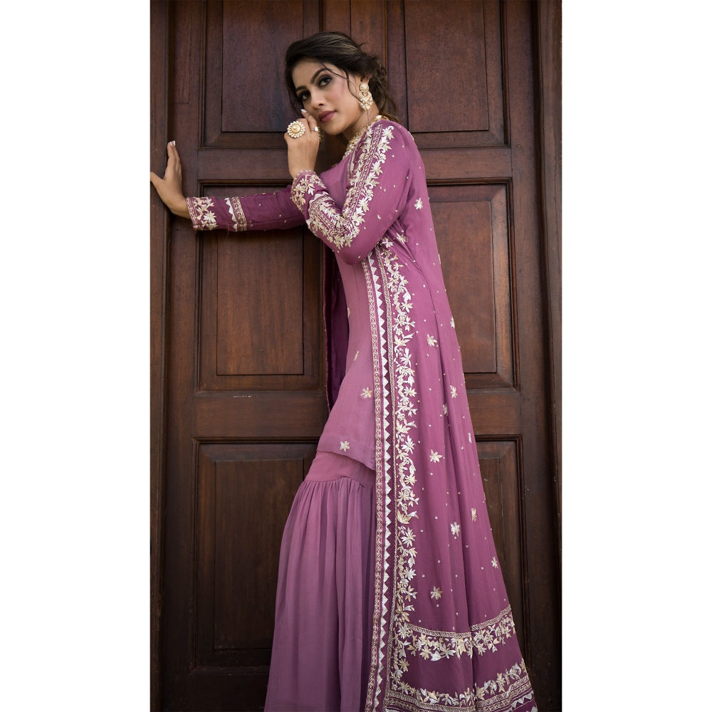 House Of Muher Sahiba Lavender Kurta Set