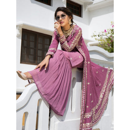 House Of Muher Sahiba Lavender Kurta Set