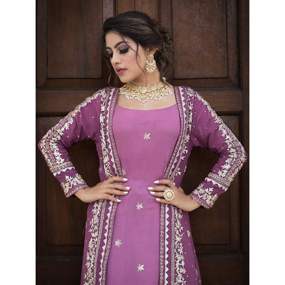 House Of Muher Sahiba Lavender Kurta Set