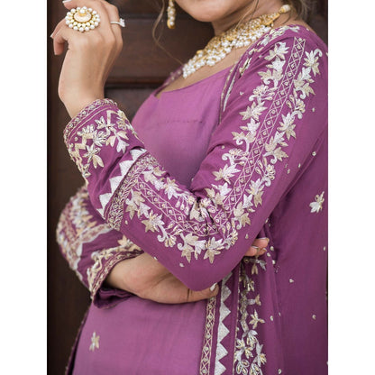 House Of Muher Sahiba Lavender Kurta Set