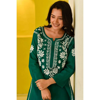 House of Chikankari Juhaina Chikankari Cotton Straight (Set of 2)