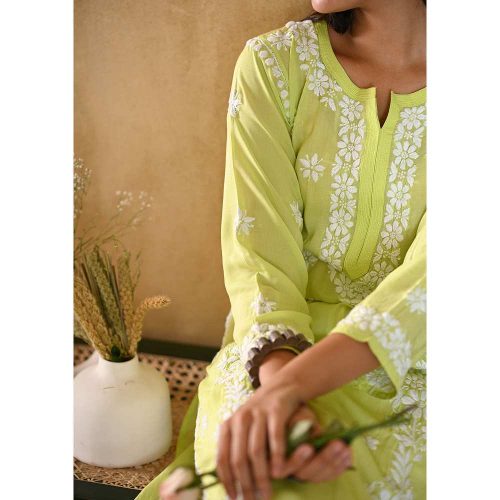 House of Chikankari Aiza Chikankari Modal Straight Kurta