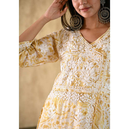 House Of Chikankari Sukoon Chikankari Modal Angrakha