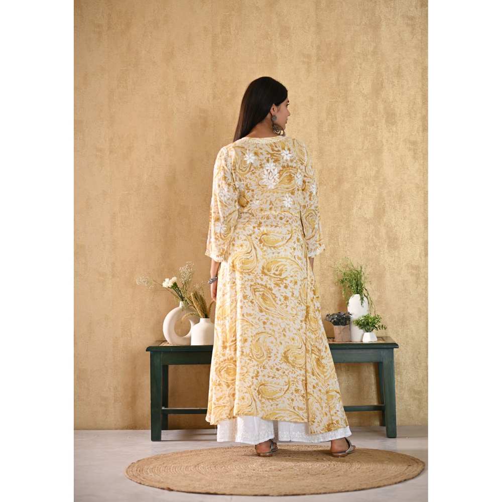House Of Chikankari Sukoon Chikankari Modal Angrakha
