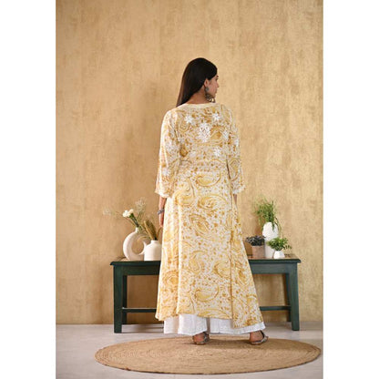 House Of Chikankari Sukoon Chikankari Modal Angrakha