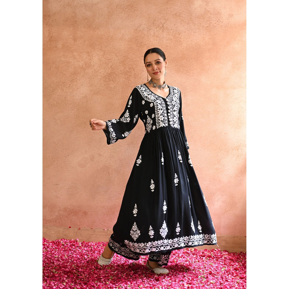 House of Chikankari Gulnar Chikankari Modal Anarkali Set