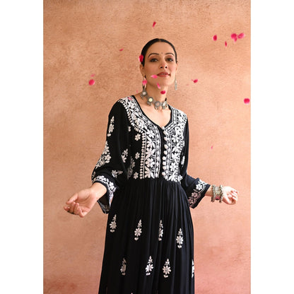 House of Chikankari Gulnar Chikankari Modal Anarkali Set